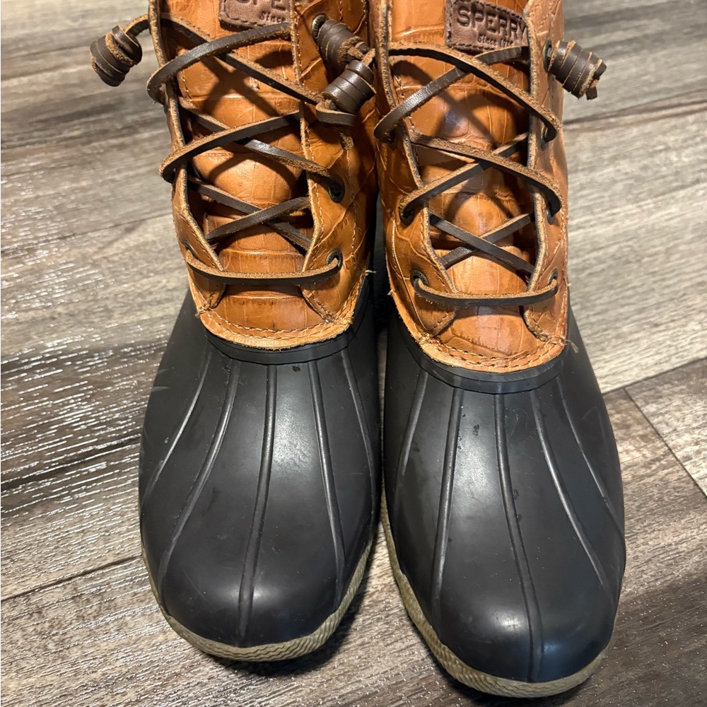 Sperry Men's Black and Brown Duck Boots